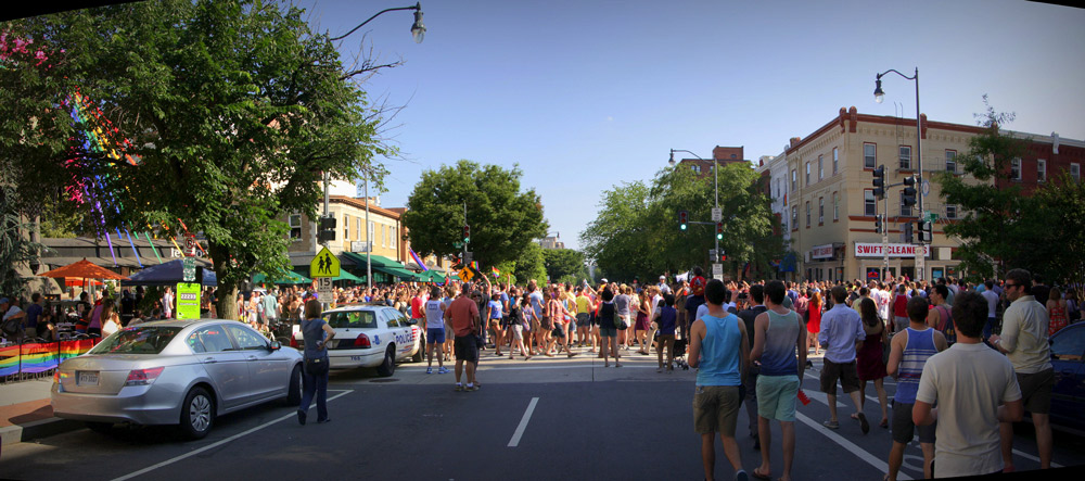 17th Street NW in Dupont Circle during Capital Pride in Washington, DC