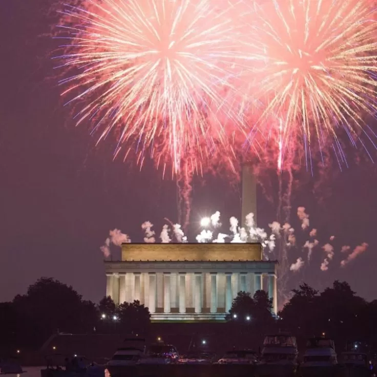 @abpanphoto - Fuochi d'artificio del XNUMX luglio sul National Mall di Washington, DC - Vacanze estive a DC