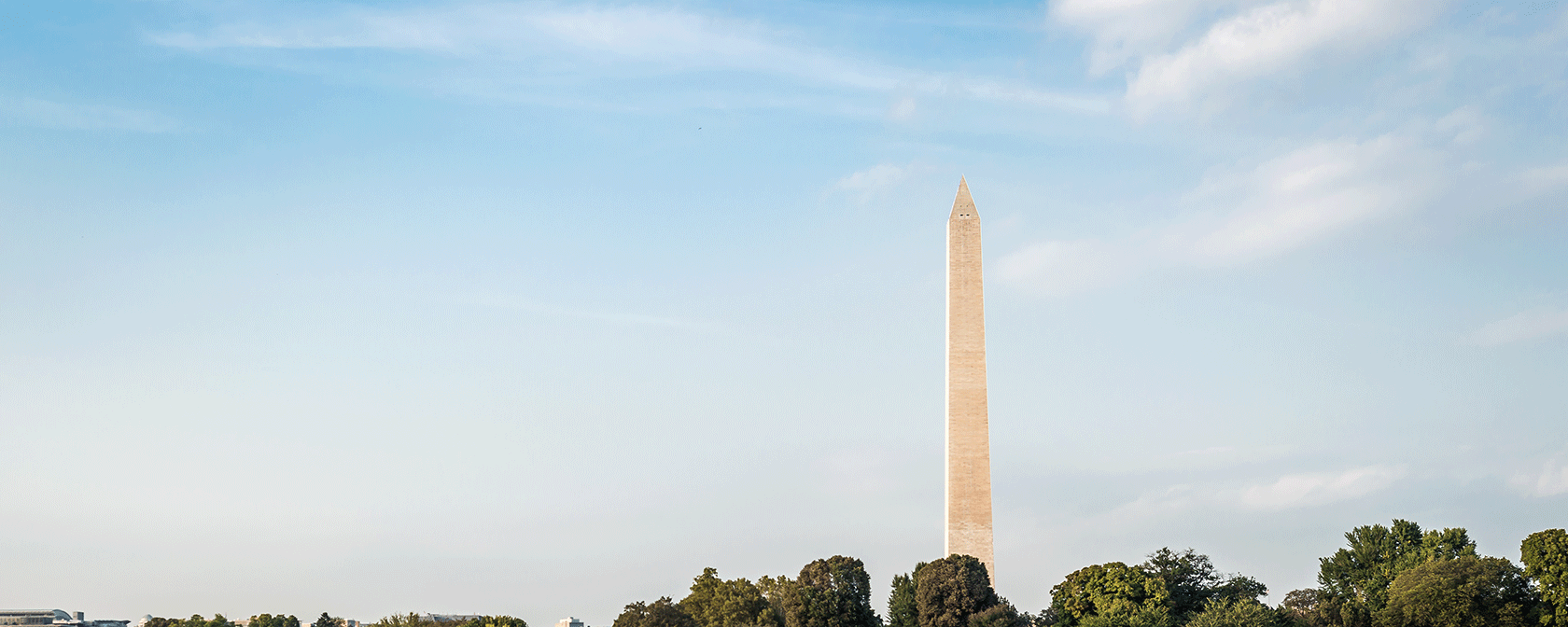 Monumento a Washington visto desde la Cuenca Tidal