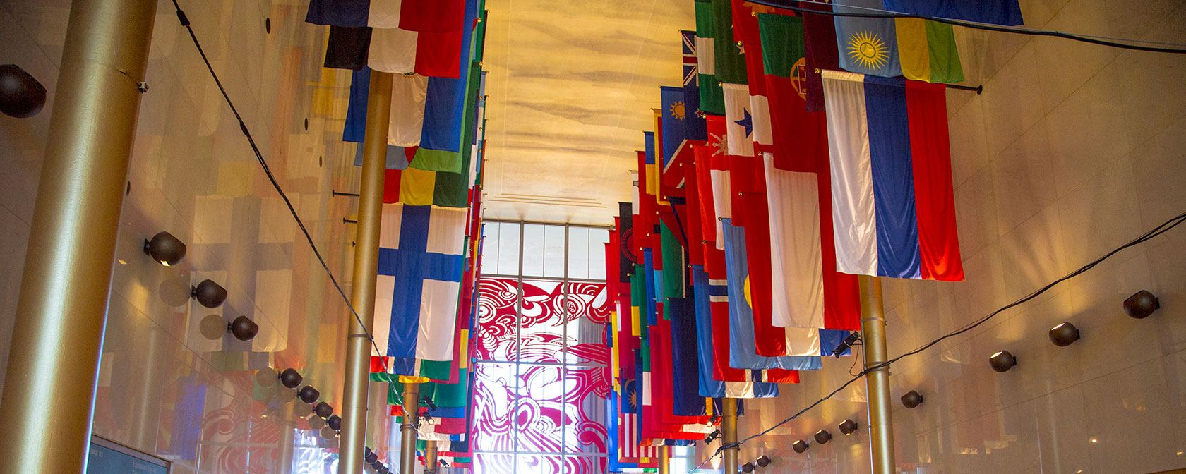 Drapeaux internationaux au Kennedy Center