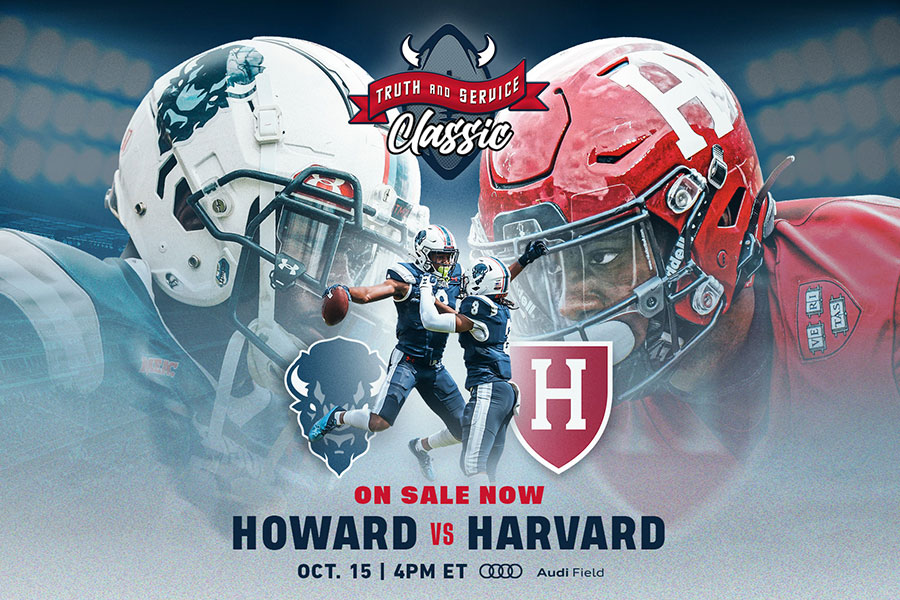 Affiche Truth and Service Classic pour le match de football Howard v Harvard