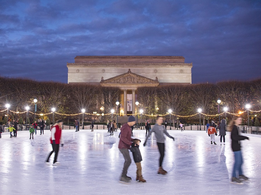 Patinaje sobre hielo de la Galería Nacional de Arte