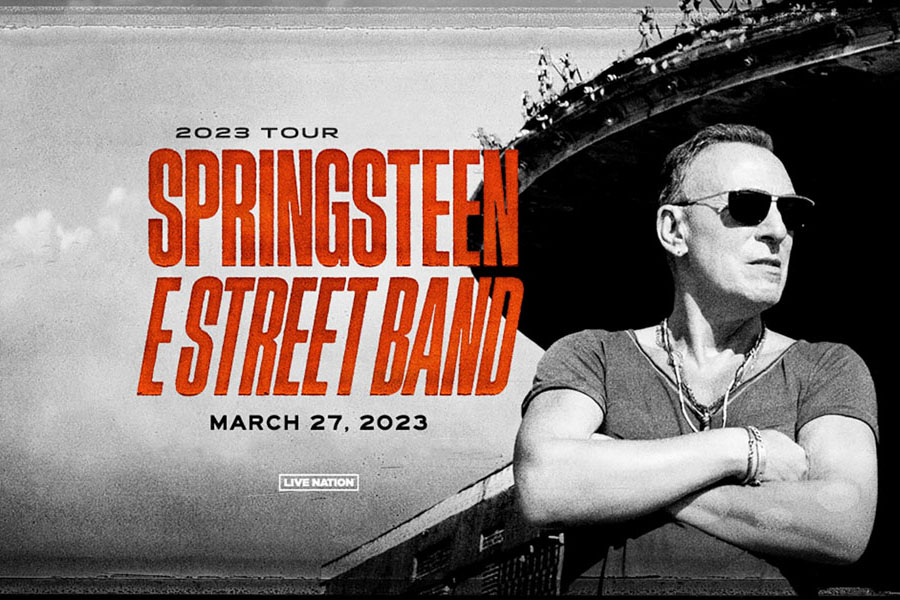 Affiche promotionnelle pour le concert de Bruce Springsteen