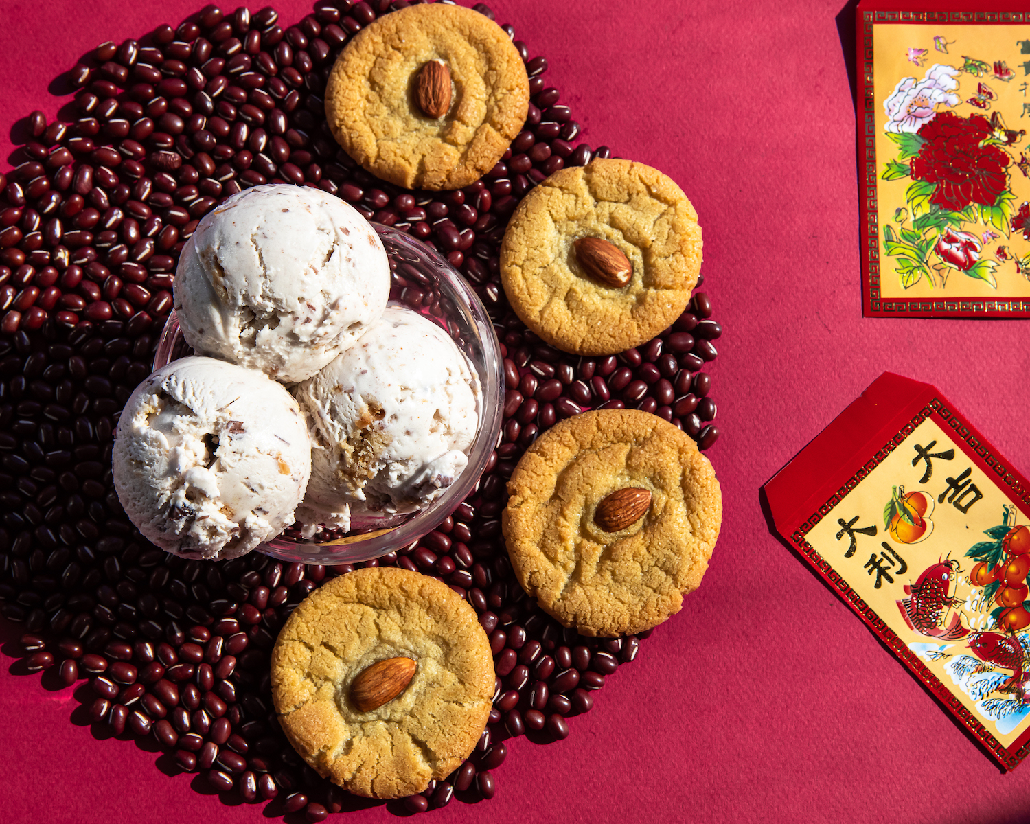 Ice Cream Jubilee - Biscuit aux haricots rouges et aux amandes - Nouvel An lunaire
