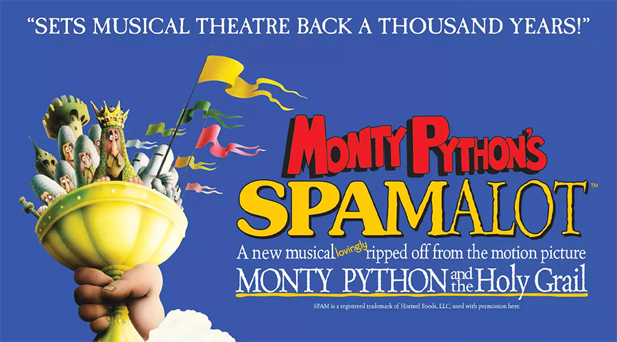 Poster per la produzione teatrale "Monty Python's Spamalot".