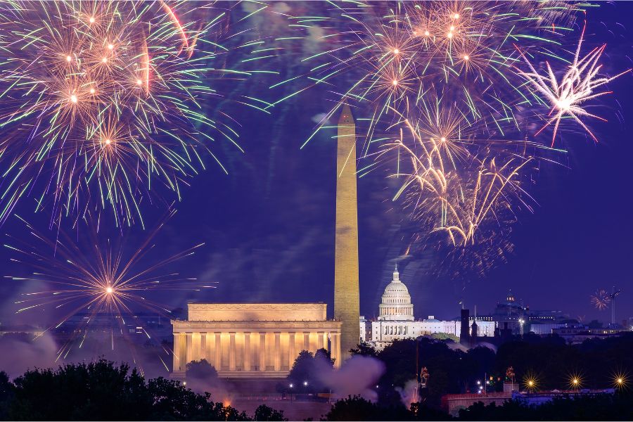 Fireworks across the Potomac River