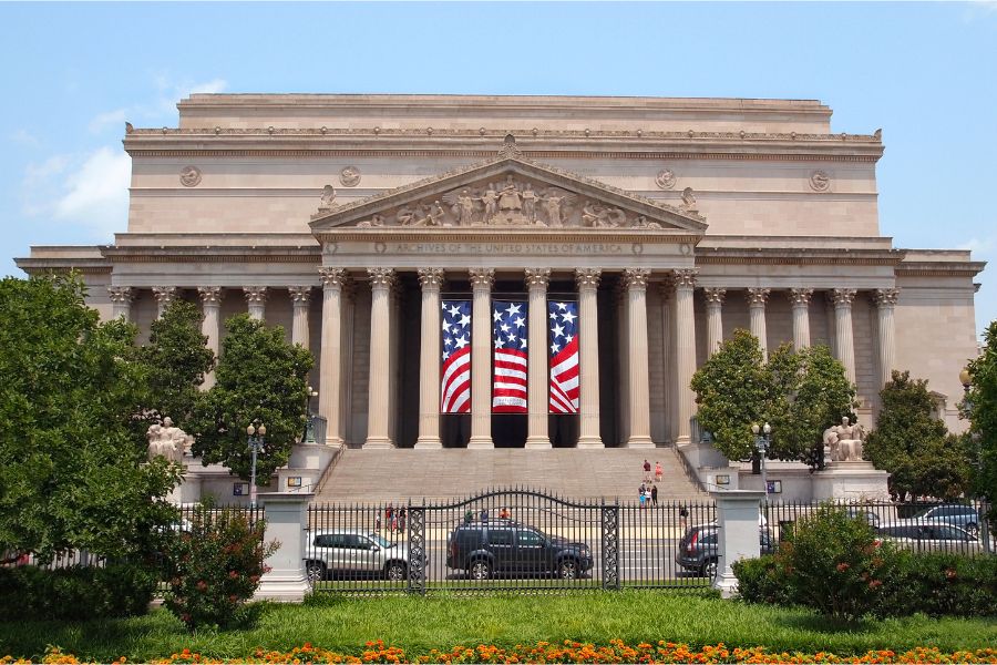 National Archives outside building