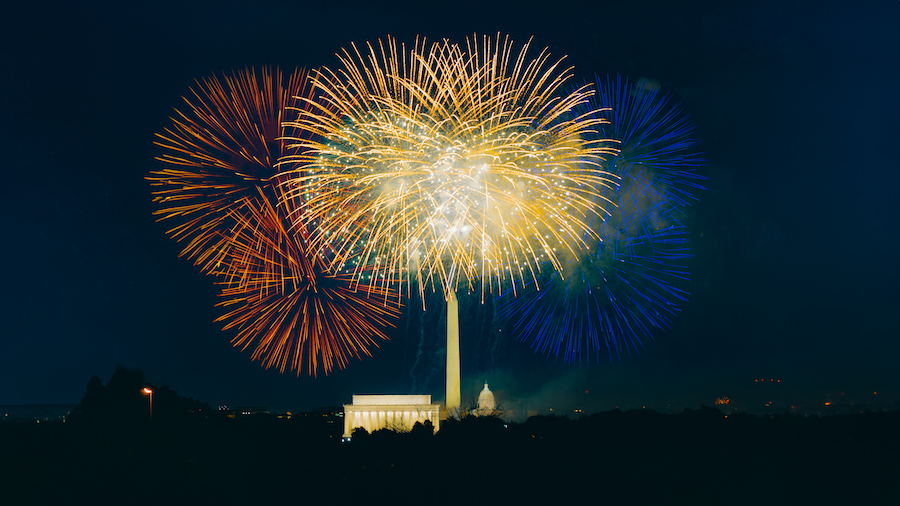 Fire works over the National Mall