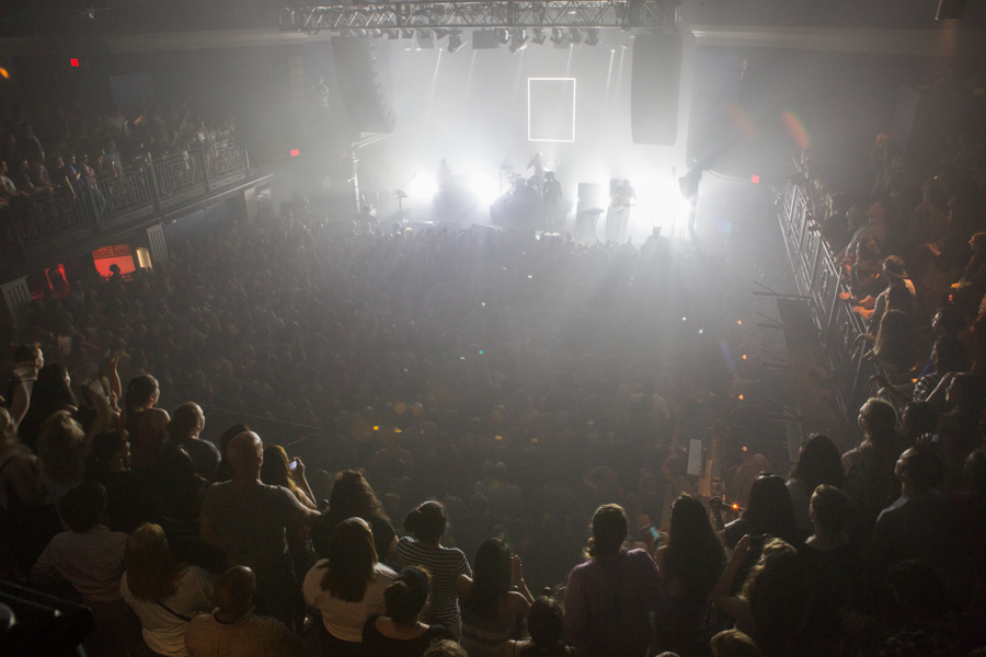 Crowd watching a show at the concert