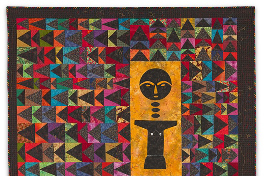 Piece of Quilt from We Gather at the Edge: Contemporary Quilts by Black Women Artists