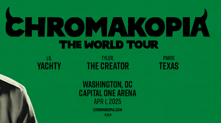 Graphic for Tyler the Creator Chromakopia tour 