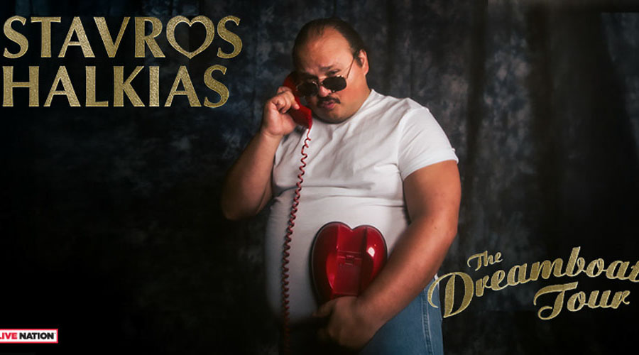 Promotion graphic for Stavros Halkias: The Dreamboat Tour