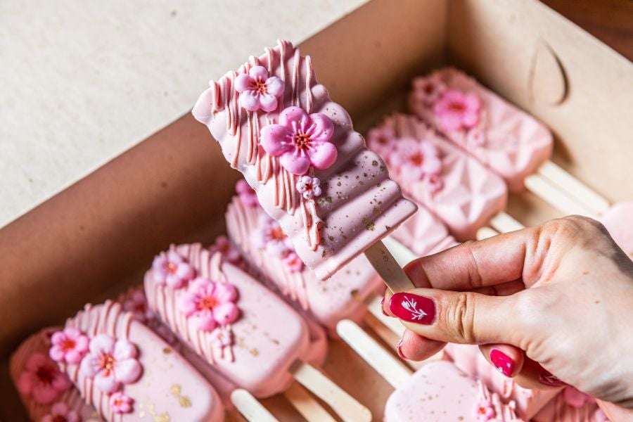 Cherry Blossom Cakesicles from 2Fifty BBQ