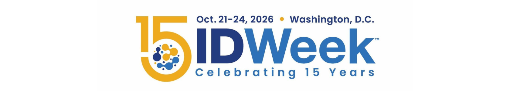 Logo for the 15th annual IDWeek, Oct. 21-24, 2026 in Washington, DC.