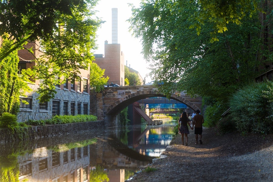 The C&O Canal in Georgetown, Washington DC