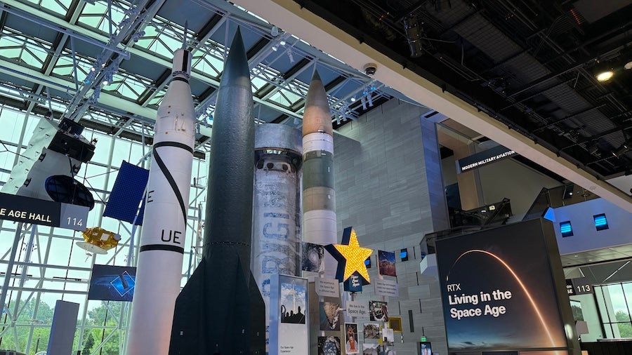 Museum rockets and capsules on display the National Air & Space Museum