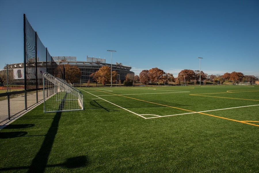 A football field at The Fields at RFK Campus