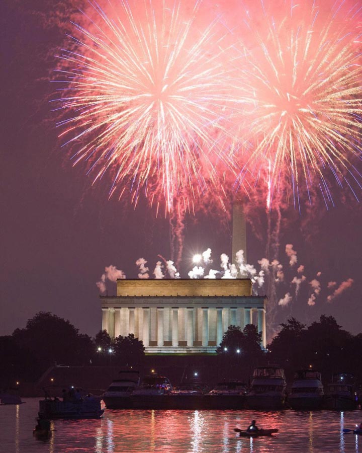 @abpanphoto - Fourth of July Fireworks on the National Mall in Washington, DC - Summer Holidays in DC