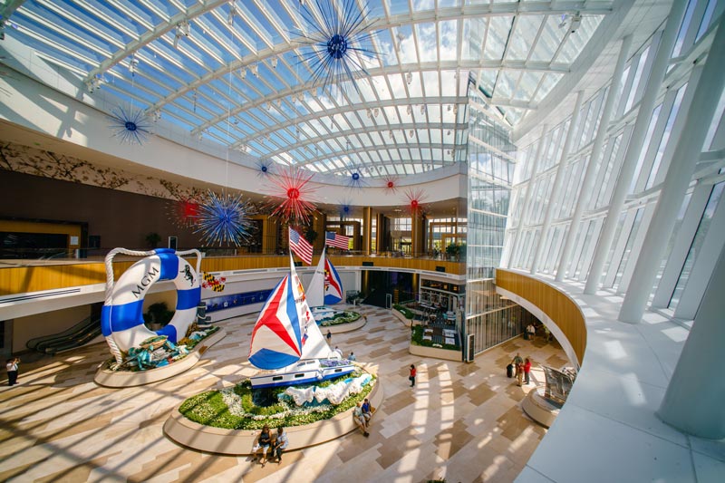 Lobby de MGM National Harbor: tiendas, juegos de azar, restaurantes y entretenimiento cerca de Washington, DC