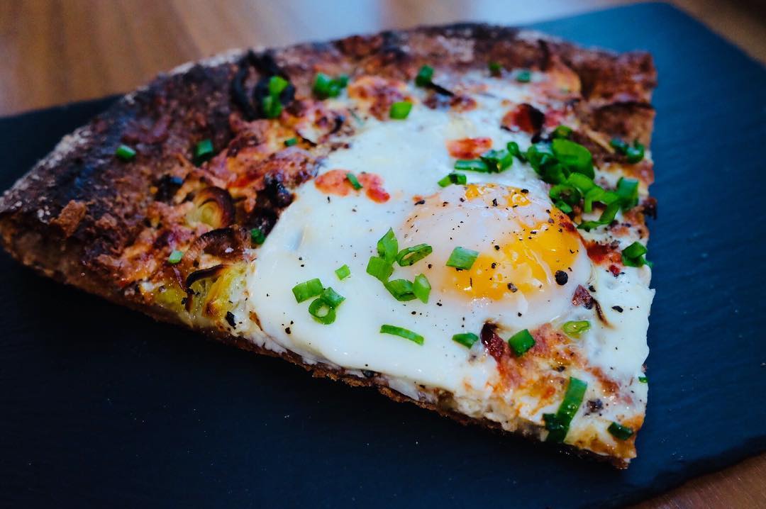 Breakfast pizza from Seylou in Shaw - Breakfast places to eat near the convention center in DC