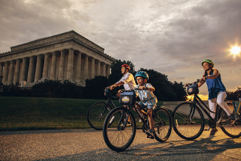 Excursão familiar de bicicleta e rolo no National Mall - passeios e atividades para toda a família em Washington, DC