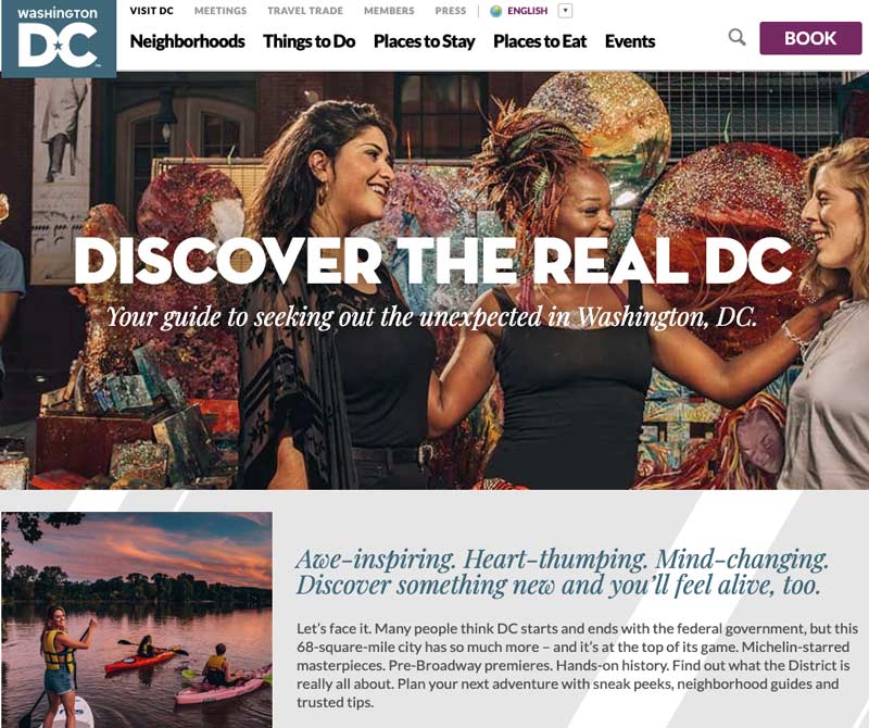 The Discover the Real DC campaign on washington.org