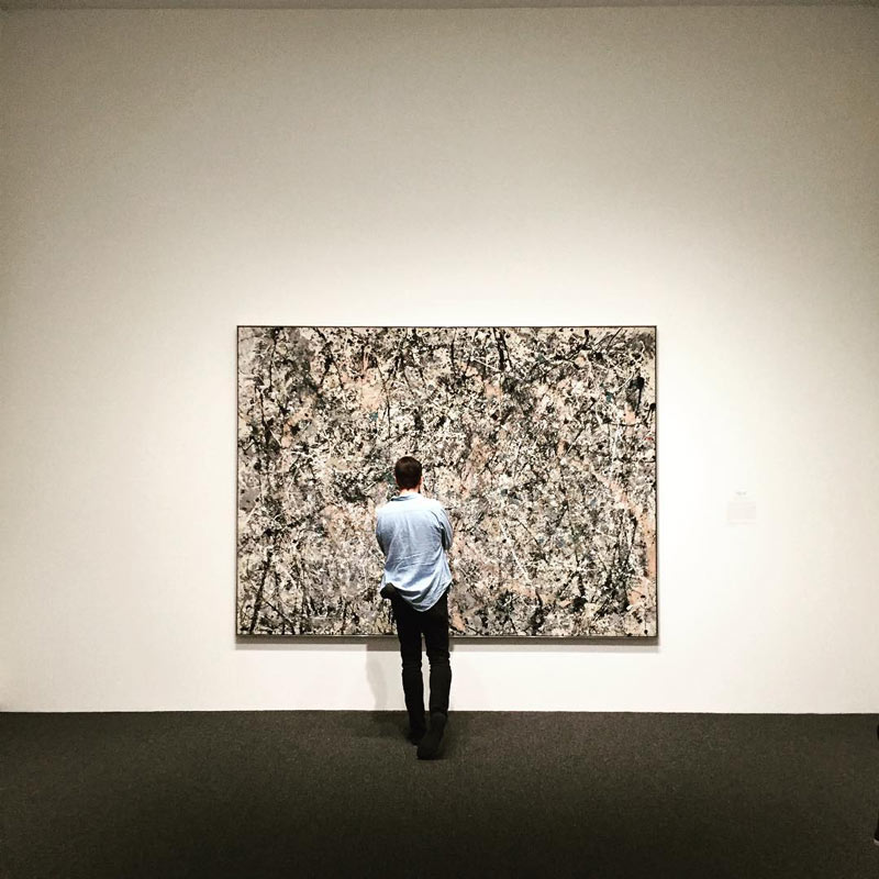 @edvanrens - Man viewing Jackson Pollock artwork at the National Gallery of Art - Modern art in Washington, DC