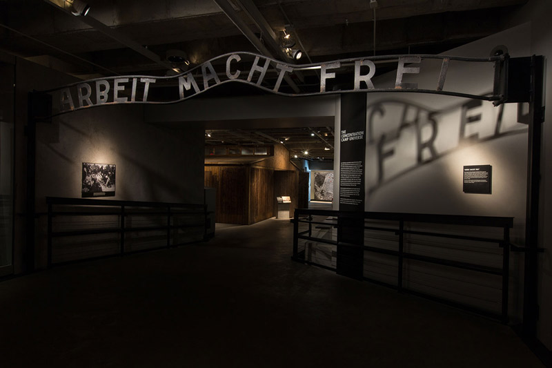 Musée commémoratif de l'Holocauste des États-Unis à Washington, DC - Porte d'entrée de la réplique d'Auschwitz