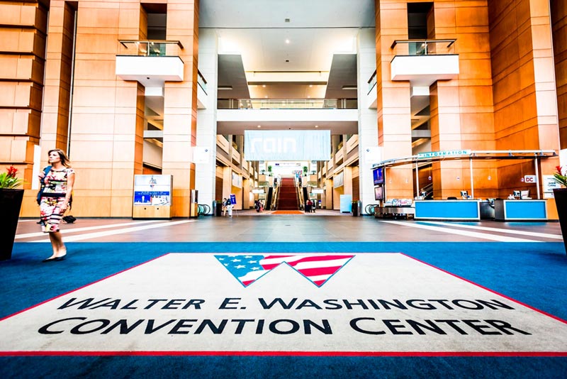 Dentro do Walter E. Washington Convention Center em Washington, DC - Principal local para reuniões e convenções em Washington, DC