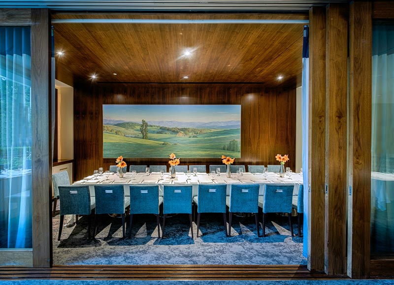 Espaço de jantar intimista no restaurante Charlie Palmer Steak em Capitol Hill - Jantar privativo em Washington, DC