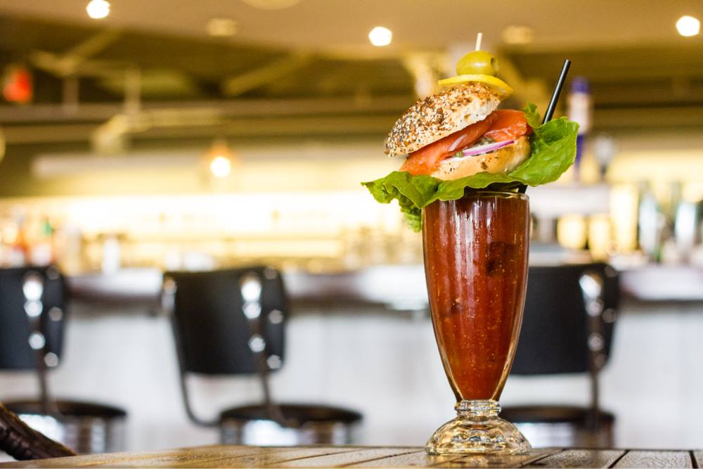 Lox'd and Loaded bloody mary at Buffalo and Bergen - Where to eat and drink at DC's Union Market food hall