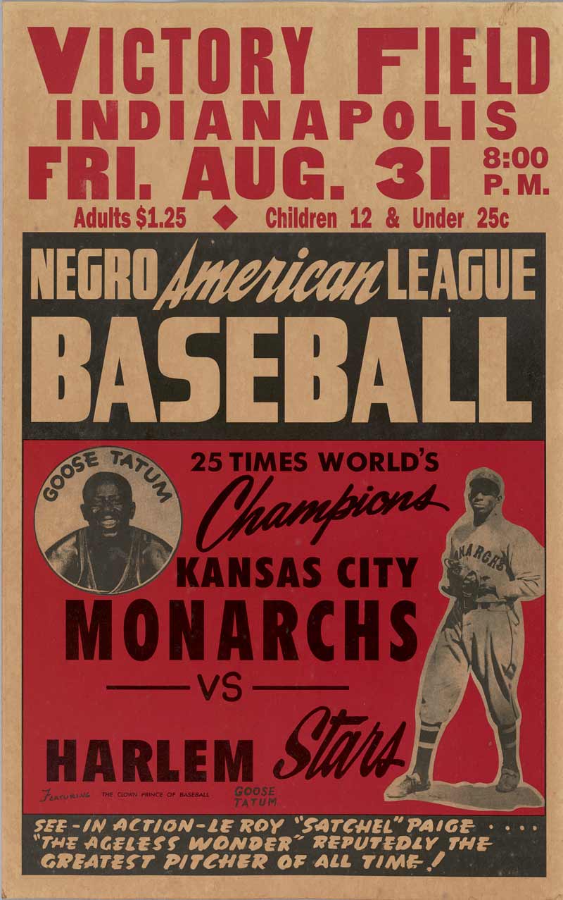 Baseball-Plakat in der Sportausstellung des National Museum of African American History and Culture - Baseball in Washington, DC