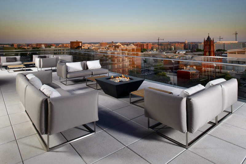 Blick von der Dachterrasse auf das Viertel Shaw von DC von Cambria Suites - Tagungsorte auf dem Dach in Washington, DC