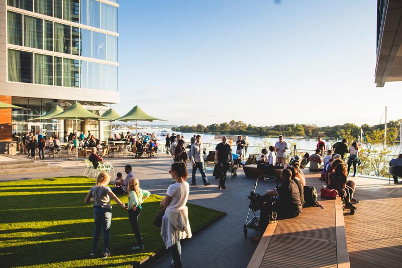 Espaço verde em The Wharf na Southwest Waterfront - As melhores coisas para fazer no The Wharf em Washington, DC