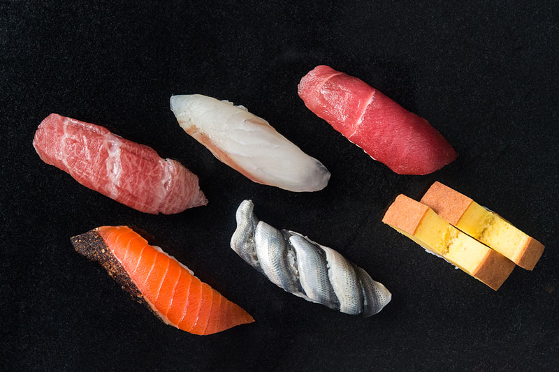 Frisches Sushi von Sushi Nakazawa im Trump International Hotel - Sushi in Washington, DC