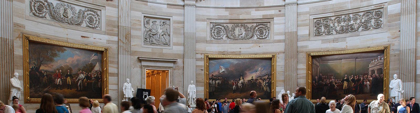 Group Touring the Capitol Rotunda - United States Capitol Building - Washington, DC