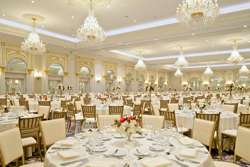 Grande salão de baile de luxo no Trump International Hotel Washington, DC