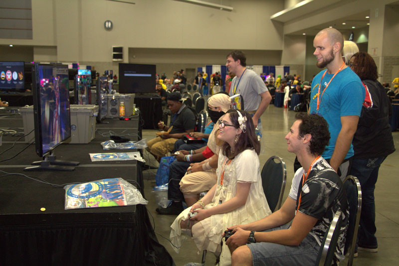 Video game tournament at Otakon in the Walter E. Washington Convention Center - Anime and cosplay festival in Washington, DC