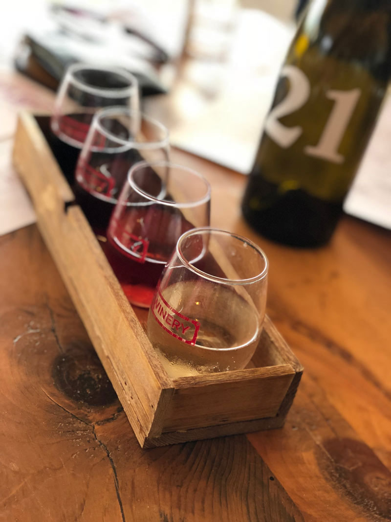 Wine flight at City Winery in Ivy City - Wine bars and wineries in Washington, DC