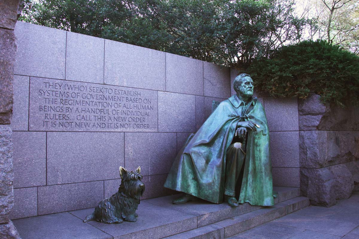 FDR-Gedenkstatue in Washington, DC
