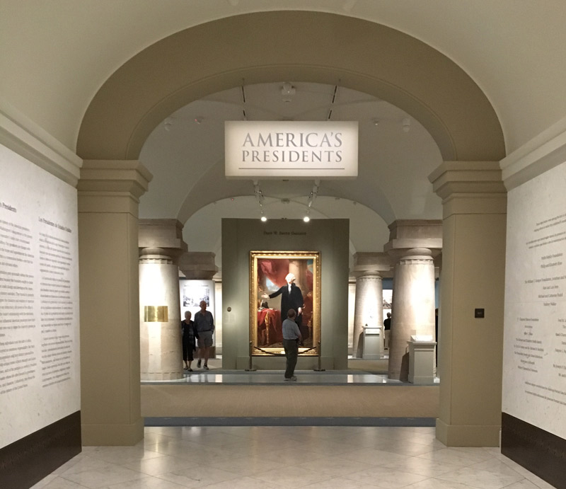Ausstellung des America's Presidents Museum in der Smithsonian National Portrait Gallery - Free Museum in Washington, DC