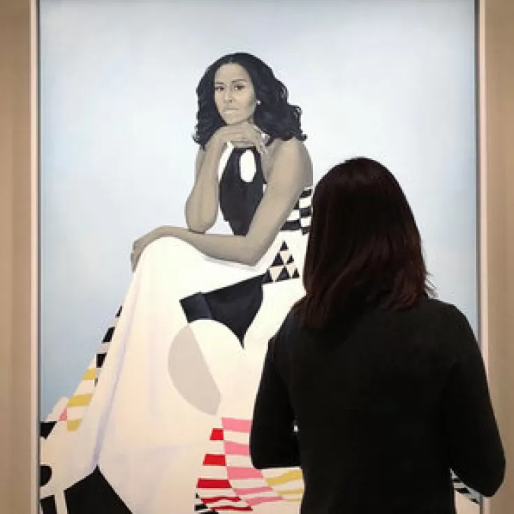 @aquinsta-Smithsonian National Portrait Gallery의 Michelle Obama 초상화-워싱턴 DC의 미술관