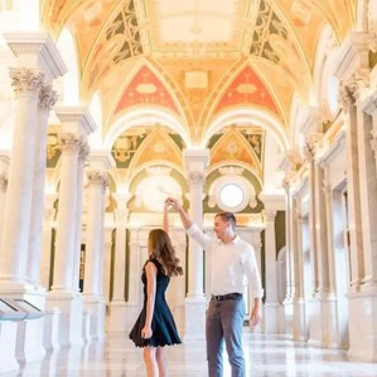 @misstomrsp - Couple at the Library of Congress on Capitol Hill - Free attractions in Washington, DC