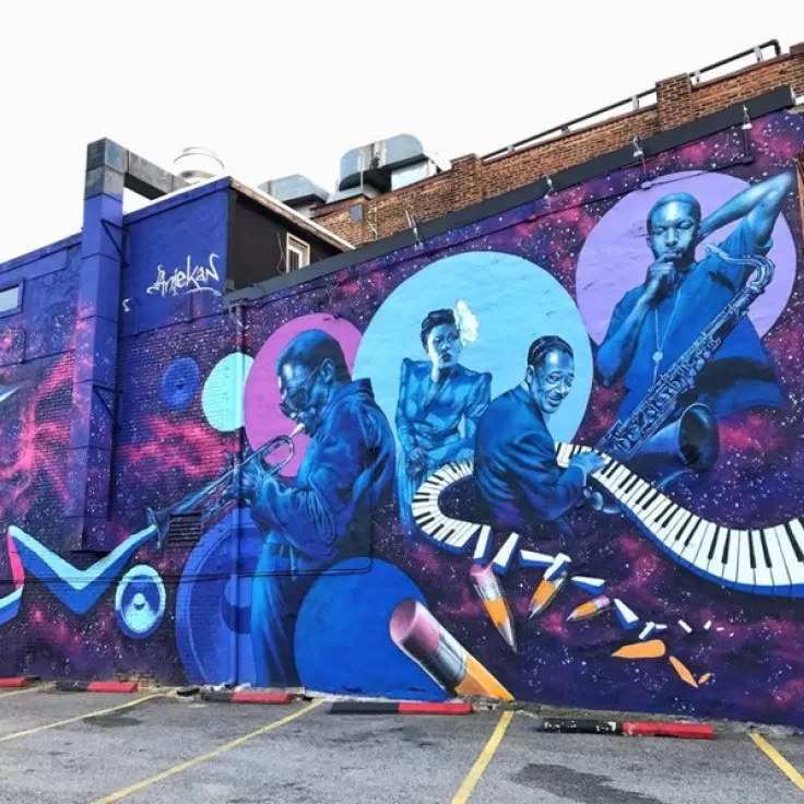 @shanikahopson - Peinture murale sur la rue U à Washington, DC