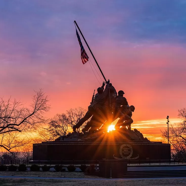 Mémorial de la guerre du Corps des Marines, Arlington, Virginie