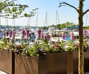 Wharf waterfront in Spring