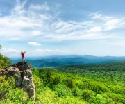 Hiker in Shenandoah Park in Virginia - Day Trip Adventures from Washington, DC