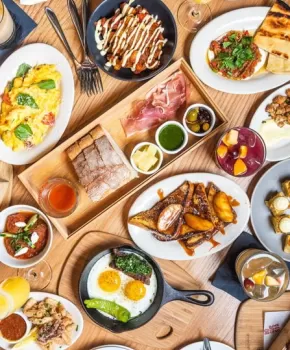 Bottomless brunch spread at Boqueria - Where to eat the best brunch in Washington, DC