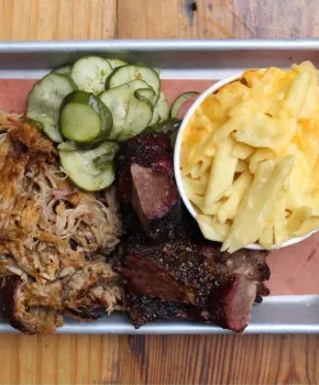 @hillcountrybbq - BBQ platter from Hill Country Barbecue Market in Washington, DC - Where to get barbecue and all-American eats in DC