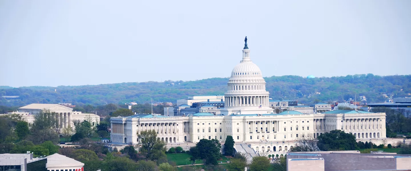 US Capitol ariel view